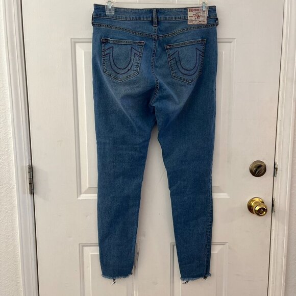 True Religion Woman's Jennie Curvy Mid-Rise Super Skinny JEans Sz 31 - Picture 5 of 13